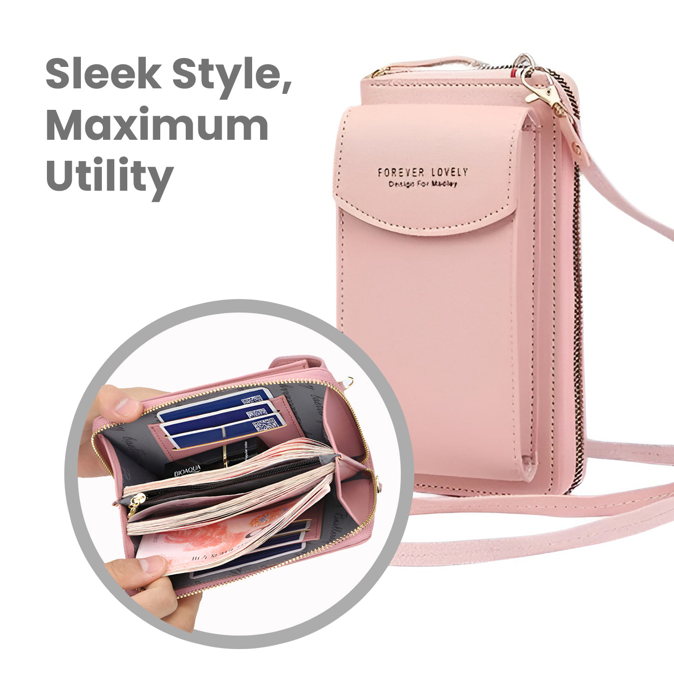 Style & Stash Crossbody Clutch Bag