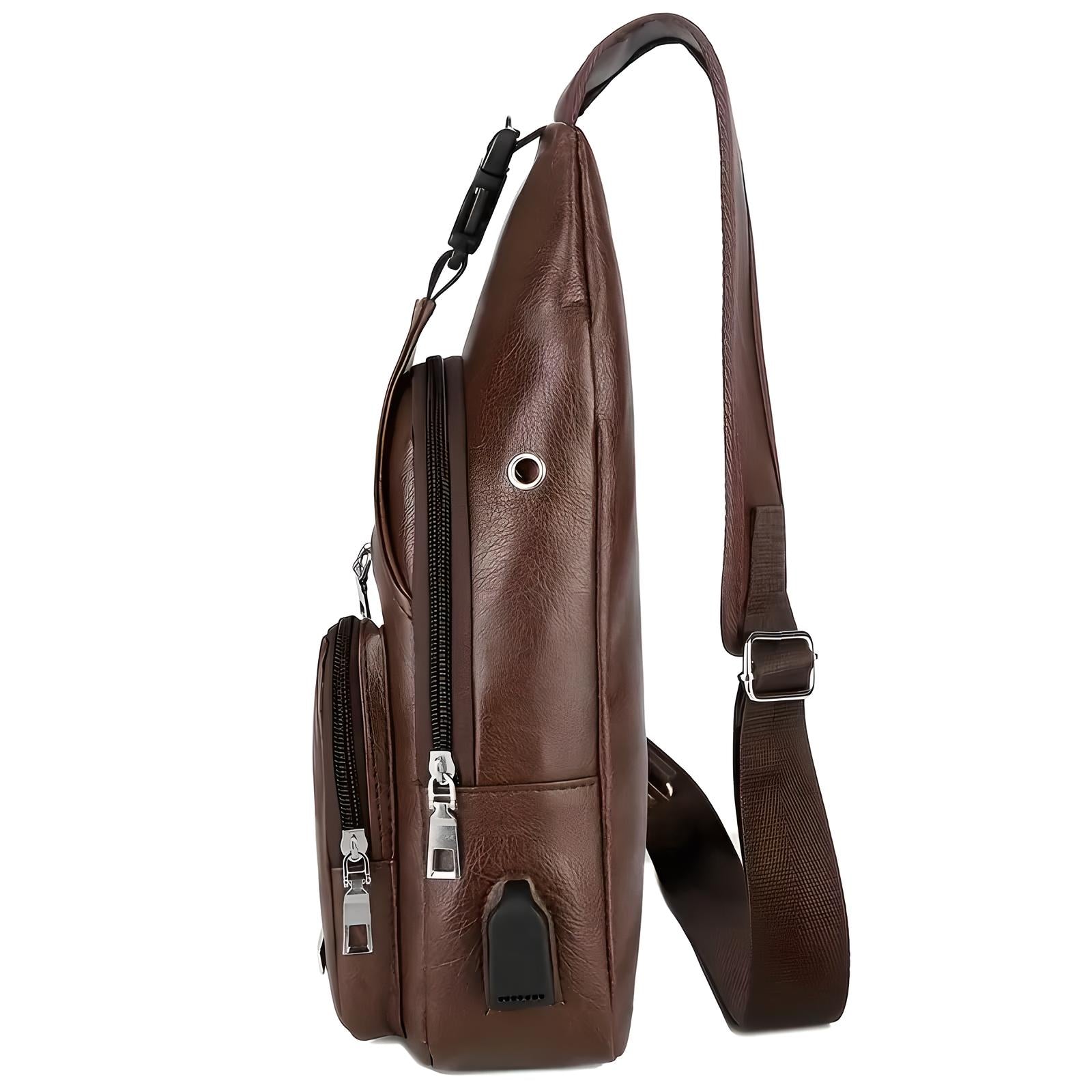 Classy Leather Anti-Theft Crossbody Bag