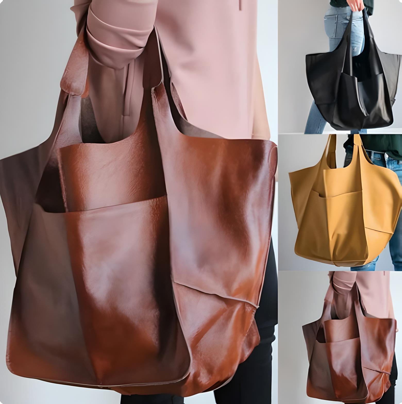 Aria | Oversized Leather Tote Bag