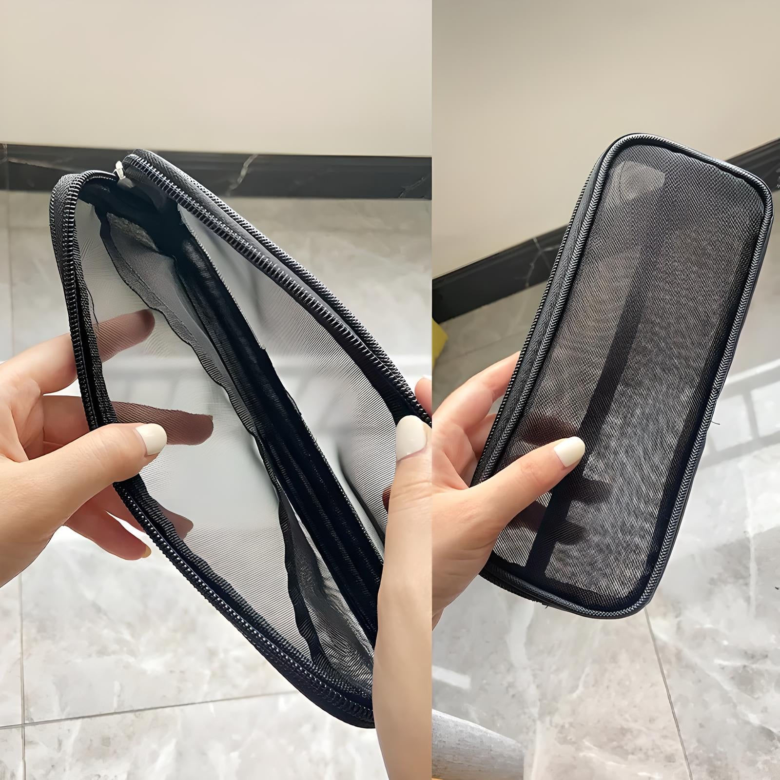 Ivy | Mesh Makeup Brush Bag