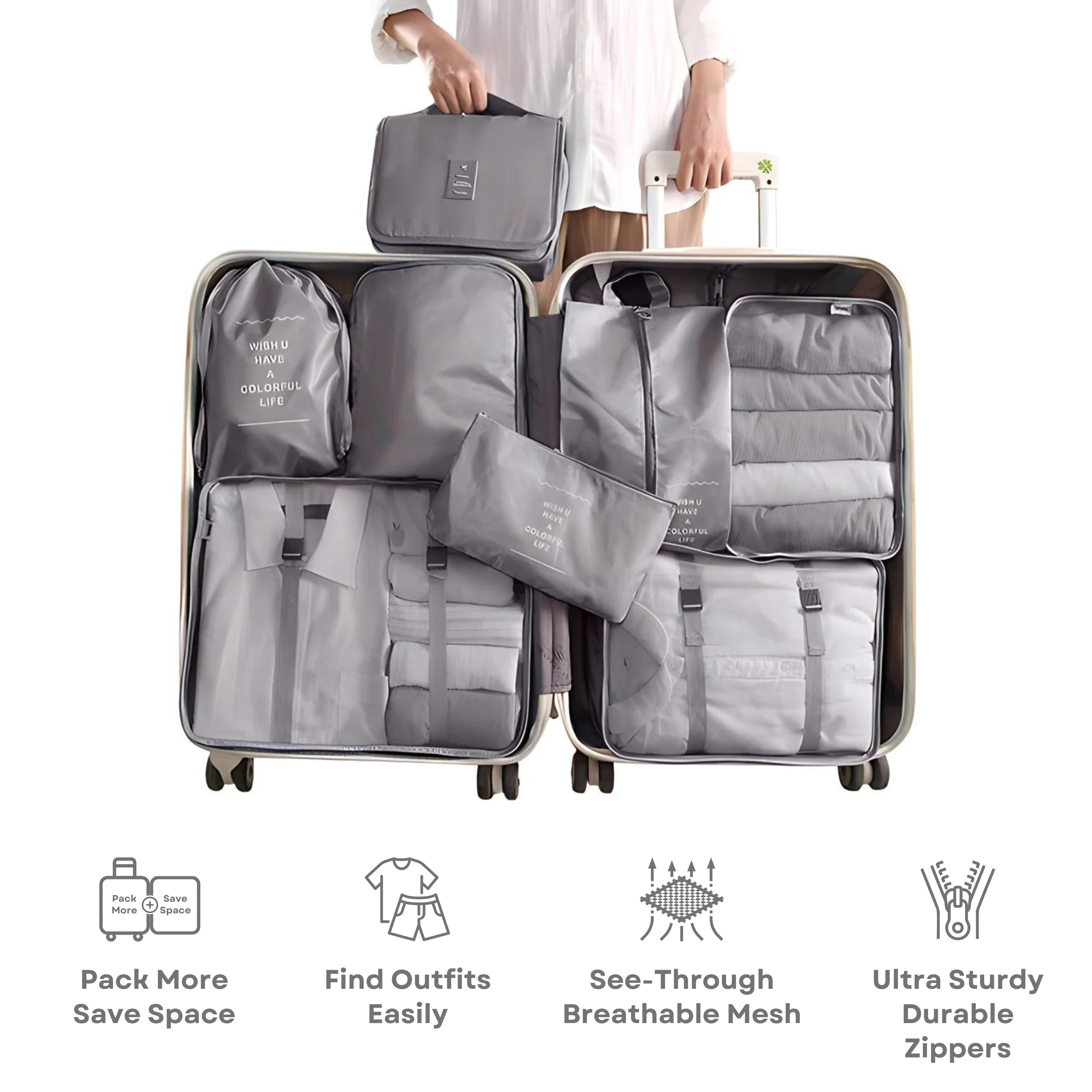 Luggage packing cubes online