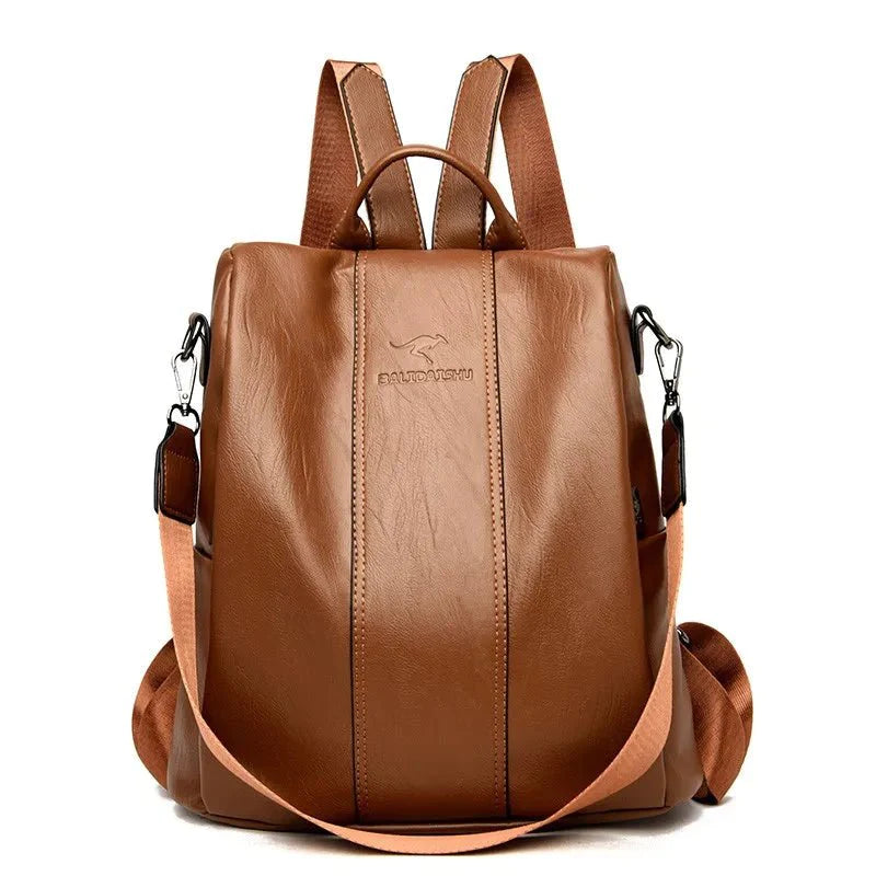 Tourer Women s Anti Theft Leather Backpack