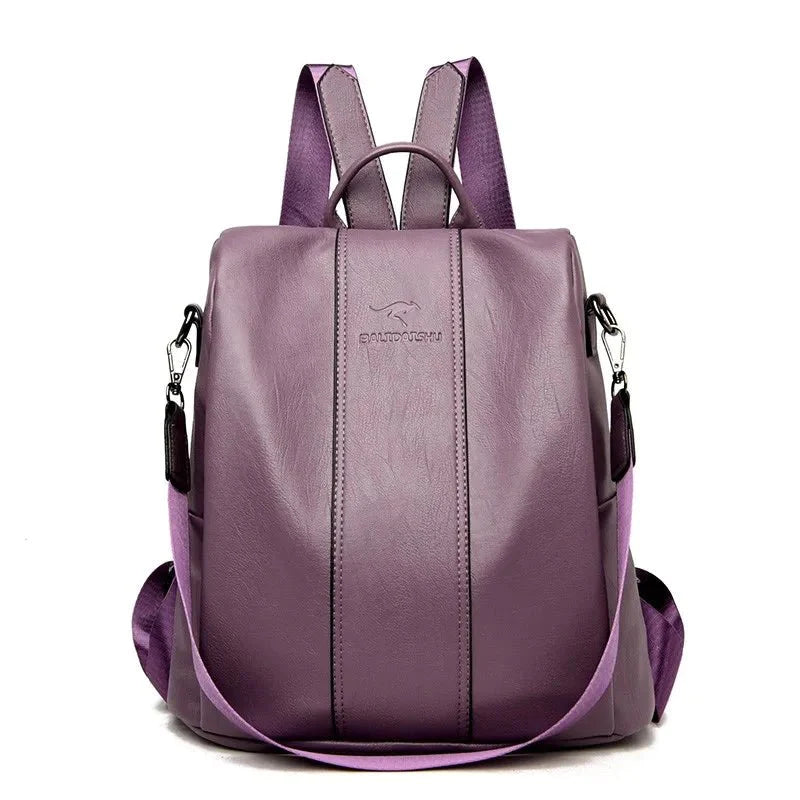 Tourer Women s Anti Theft Leather Backpack